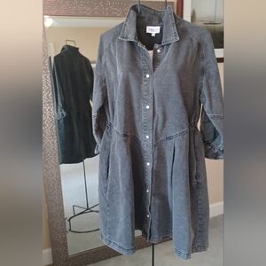 Black DENIM Loose Fitting Dress